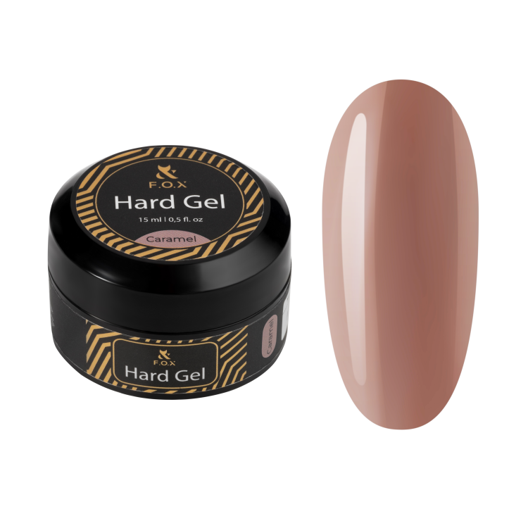 Żel budujący do paznokci F.O.X Hard Gel Caramel karmelowy